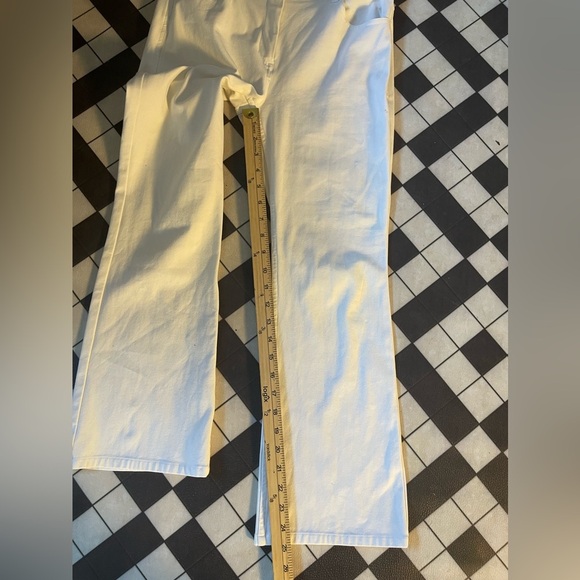 Theory White High Rise Flared Cropped Pants Size 2 - Picture 6 of 6